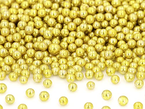 Weiche Zuckerperlen gold, ca. 5mm, 60g Weiche Zuckerperlen gold, ca. 5mm, 60g von Pati-Versand
