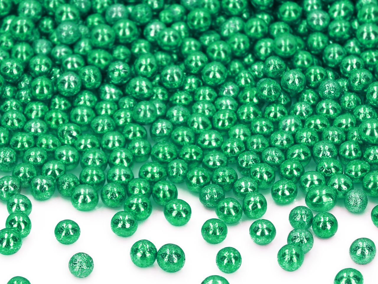 Weiche Zuckerperlen metallic grün 7mm 60g Weiche Zuckerperlen metallic grün 7mm 60g von Pati-Versand