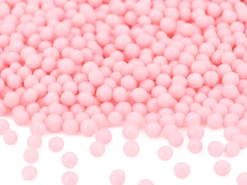 Weiche Zuckerperlen rosa glimmer 100g von Pati-Versand