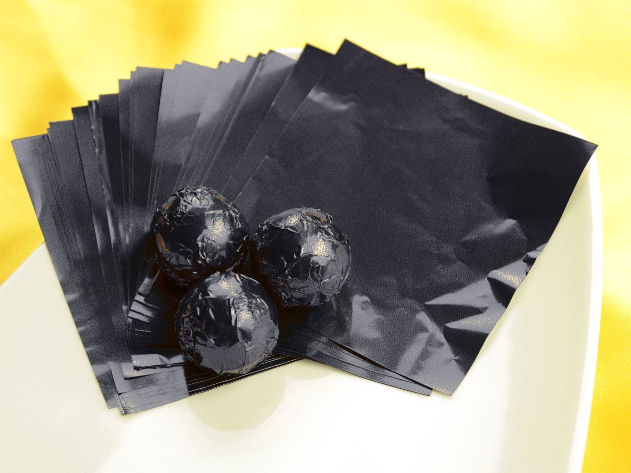 Wickelfolie schwarz 50 Blatt von Pati-Versand
