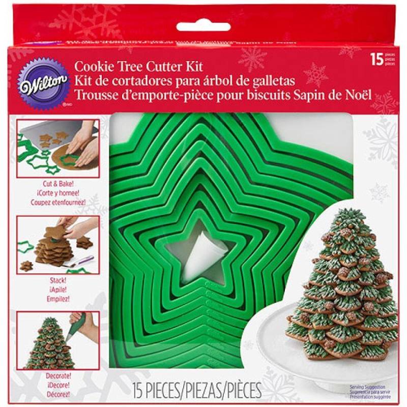Wilton Ausstecher Set Weihnachtsbaum inkl. Spritztüllen von Pati-Versand