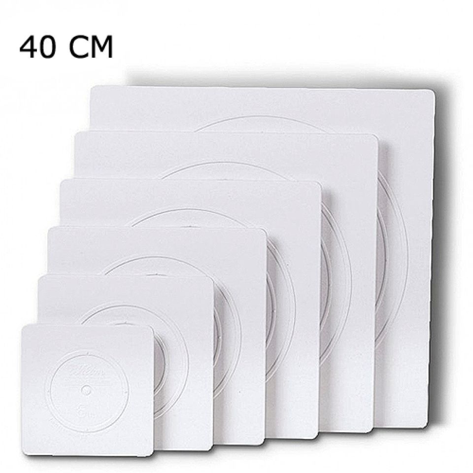 Wilton Tortenplatte, quadrat, 40 cm, mehrstöckige Torten (Stecksystem) von Pati-Versand
