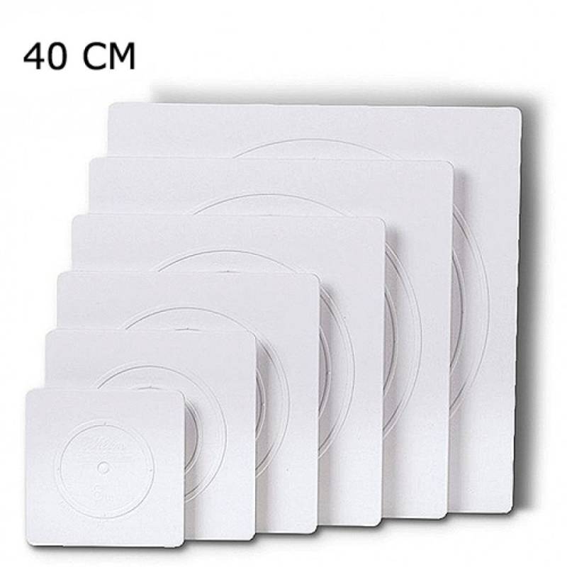 Wilton Tortenplatte, quadrat, 40 cm, mehrstöckige Torten (Stecksystem) von Pati-Versand