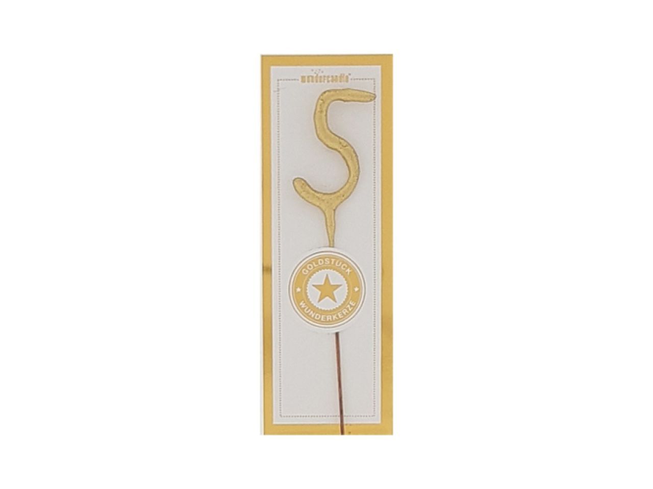 Wunderkerze Mini 5, Gold, 11 cm Wunderkerze Mini 5, Gold, 11 cm von Pati-Versand