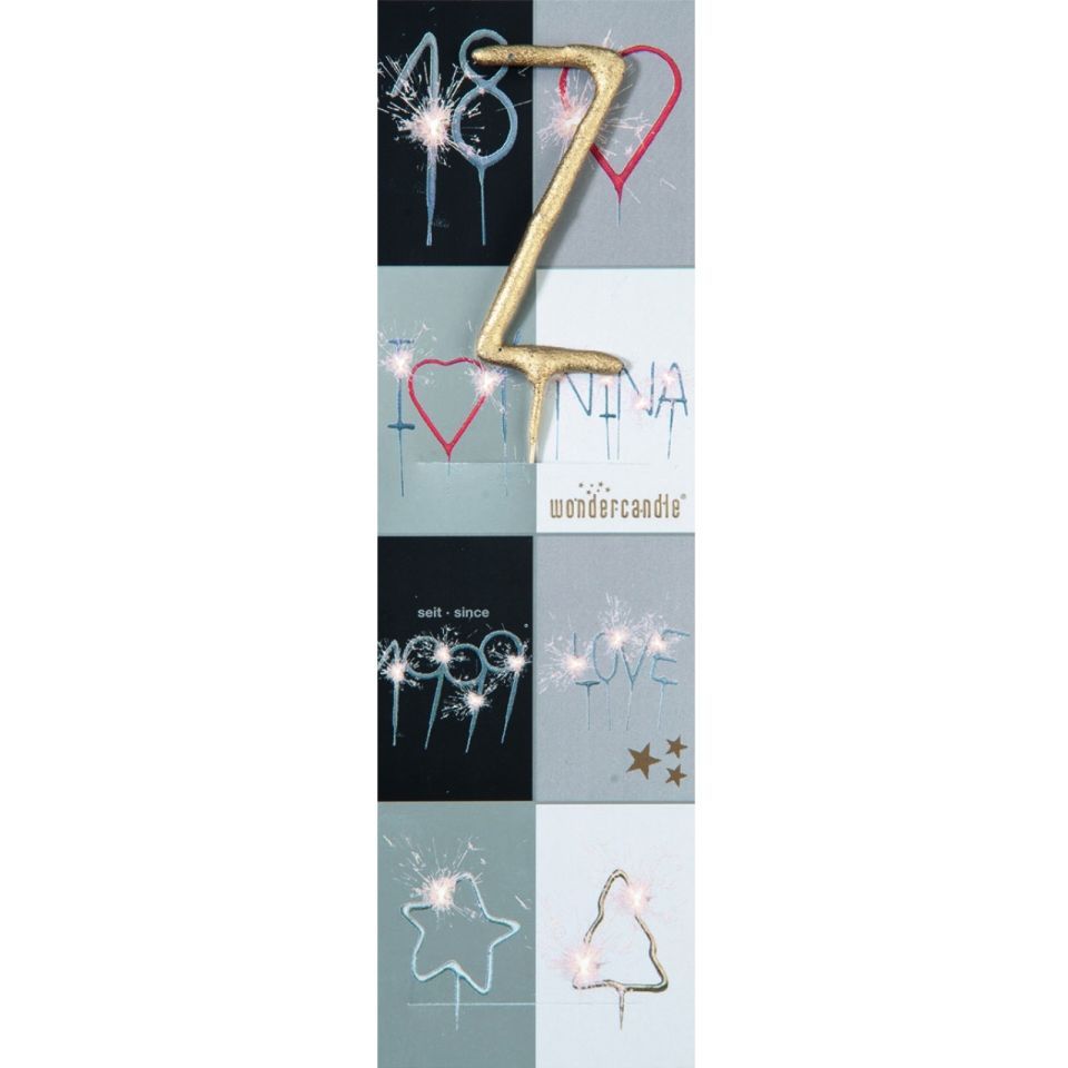 Wunderkerze Z, Gold, 18 cm Wunderkerze Z, Gold, 18 cm von Pati-Versand