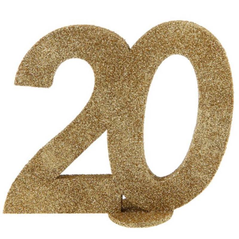 Zahlentopper 20, Gold, 11x10 cm von Pati-Versand