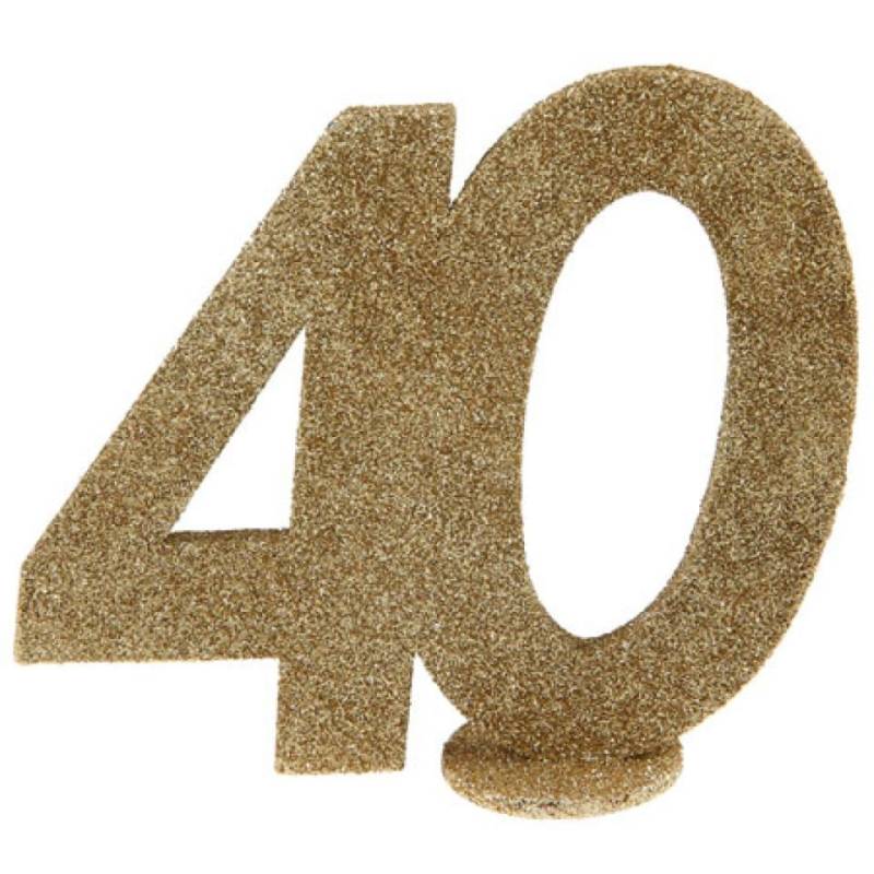 Zahlentopper 40, Gold, 11x10 cm von Pati-Versand