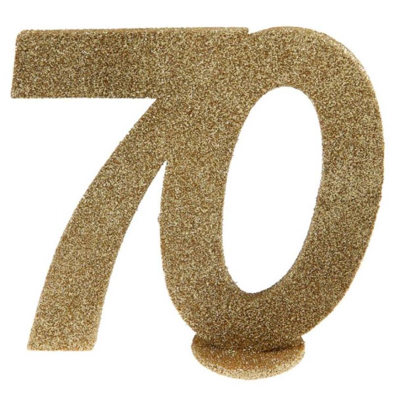 Zahlentopper 70, Gold, 11x10 cm von Pati-Versand
