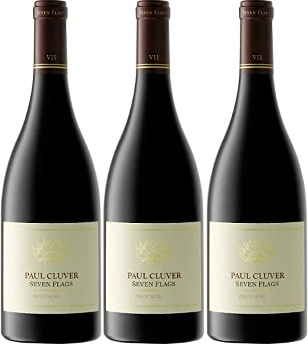 Paul Cluver Seven Flags Pinot Noir Estate Wine Elgin Valley Rotwein Wein trocken Südafrika I Versanel Paket (3 x 0,75l) von Paul Cluver