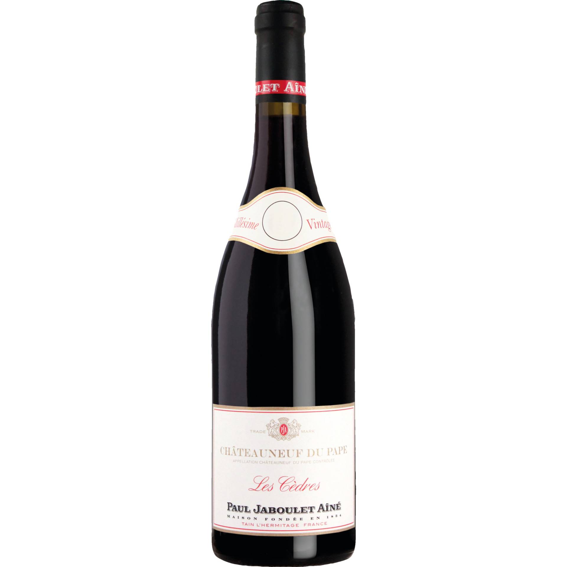 Jaboulet Les Cèdres, Châteauneuf-du-Pape AOP, Rhône, 2019, Rotwein Jaboulet Les Cèdres, Châteauneuf-du-Pape AOP, Rhône, 2019, Rotwein von Paul Jaboulet Ainé, 26600 La Roche de Glun,France