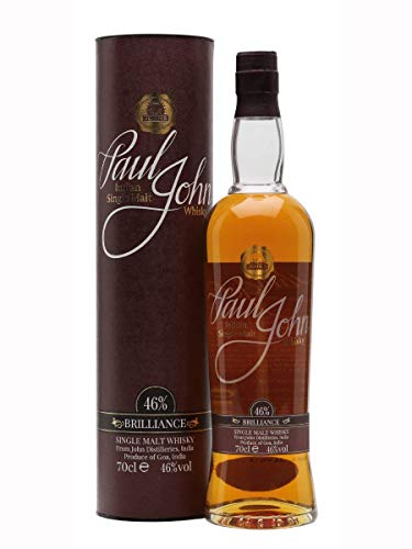 Paul John Brilliance Indian Single Malt Whisky mit Geschenkverpackung (1 x 0.7 l) von Paul John