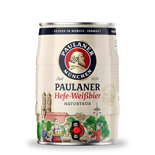 Paulaner Hefe-Weißbier Naturtrüb Partyfass•Weizenbier spritzig-mild•DOSE (1x5l) von Paulaner Brauerei