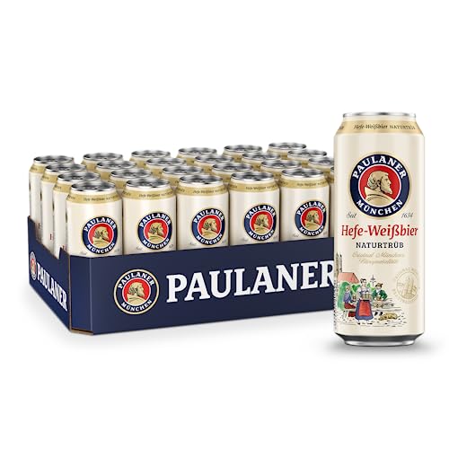 Paulaner Hefe-Weißbier Naturtrüb, 24er Dosentray, EINWEG (24 x 0,5l) von Paulaner