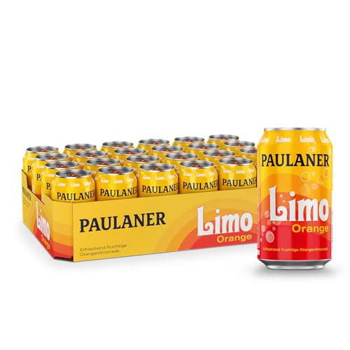 Paulaner Limo Orange • Erfrischungsgetränk Orangengeschmack•EINWEG (24x0,33l) von Paulaner