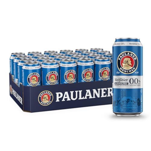 Paulaner Weißbier Alkoholfrei 0,0%, 24er Dosentray, EINWEG (24 x 0,5l) von Paulaner