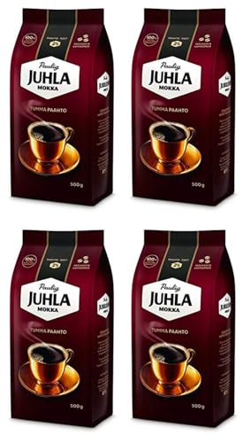 Paulig Juhla Mokka Dark Roast bean Kaffee 4 Pack of 500g von Paulig