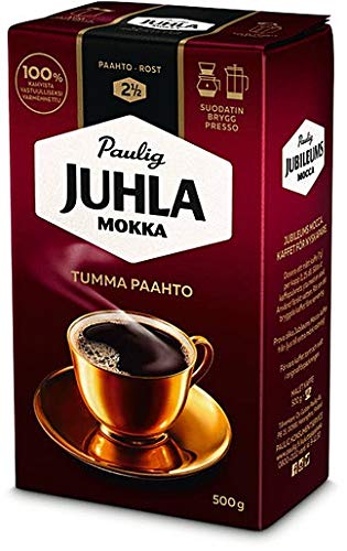 Paulig Juhla Mokka Dark Roast fine ground Kaffee 4 Pack of 500g von Paulig