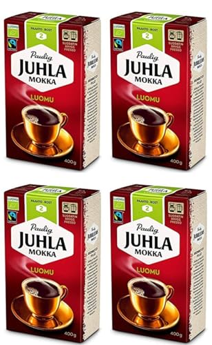 Paulig Juhla Mokka Luomufine ground Kaffee 4 Pack of 400g Paulig Juhla Mokka Luomufine ground Kaffee 4 Pack of 400g von Paulig