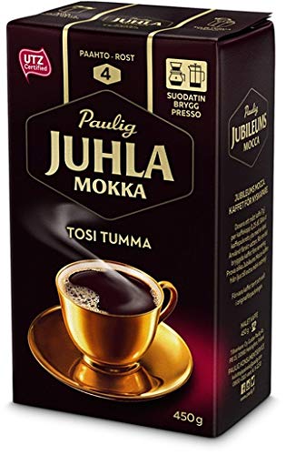 Paulig Juhla Mokka Tosi Tumma fine ground Kaffee 1 Pack of 450g Paulig Juhla Mokka Tosi Tumma fine ground Kaffee 1 Pack of 450g von Paulig