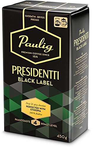 Paulig Presidentti Black Label ground Kaffee 1 Pack of 450g von Paulig