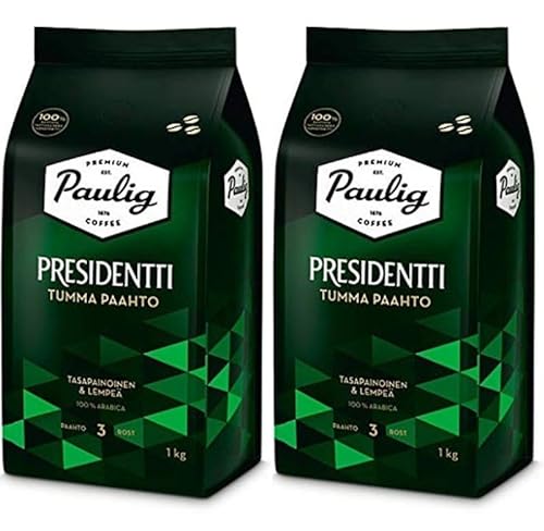 Paulig Presidentti Dark Roast bean Kaffee 2 Pack of 1kg von Paulig