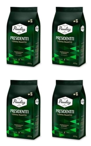 Paulig Presidentti Dark Roast bean Kaffee 4 Pack of 450g von Paulig