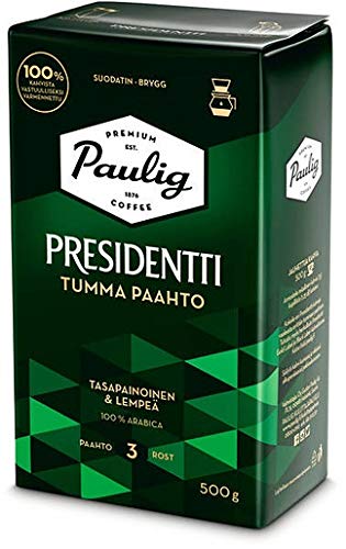Paulig Presidentti Dark Roast filter ground Kaffee 8 Pack of 500g von Paulig