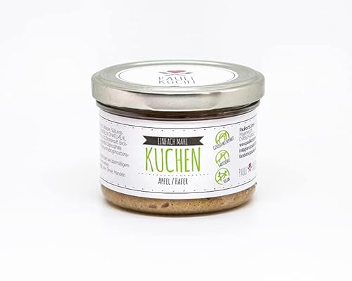 Apfel/Hafer Kuchen im Glas, vegan & zuckerfrei, laktosefrei, ready2eat, Mealprep, EINFACH MAHL, Paulikocht (1) von Paulikocht