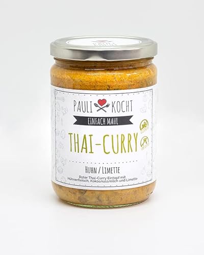 Thai-Curry Huhn/Limette, 500g, glutenfrei, laktosefrei, Mealprep, ready2eat, EINFACH MAHL, Paulikocht Thai-Curry Huhn/Limette, 500g, glutenfrei, laktosefrei, Mealprep, ready2eat, EINFACH MAHL, Paulikocht von Paulikocht