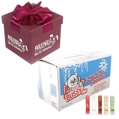 Bussy Mix Schleck Drinks, Früchtemischungen, 200er Pack (200 x 40 ml) inkl. Überraschungsgeschenk von Paulnala.de von Paulnala Dein XXL Onlineshop