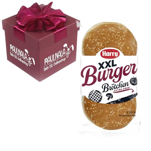 Harry XXL Burger Brötchen 4 Stück, 300 g inkl. Überraschungsgeschenk von Paulnala.de (1) von Paulnala Dein XXL Onlineshop