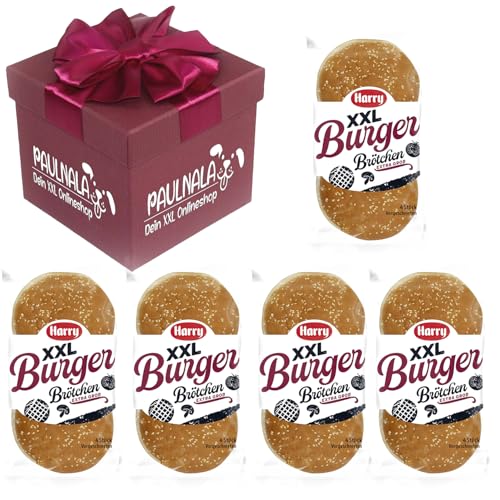 Harry XXL Burger Brötchen 4 Stück, 300 g inkl. Überraschungsgeschenk von Paulnala.de (5) von Paulnala Dein XXL Onlineshop