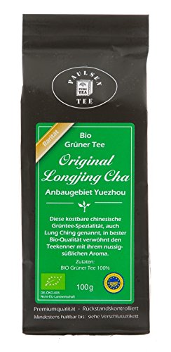 Paulsen Tee Grüner Tee Bio Longjing Cha 100g (129,50 Euro / kg) von PAULSEN TEE PURE TEA