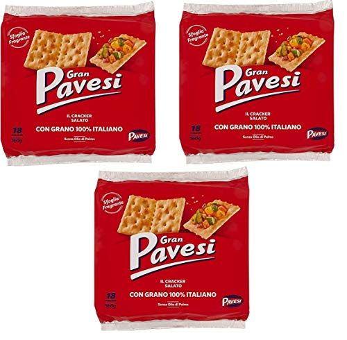 3x Gran Pavesi Crackers salati Salzgebäck gesalzen 560g kekse gebäck 3x Gran Pavesi Crackers salati Salzgebäck gesalzen 560g kekse gebäck von Pavesi