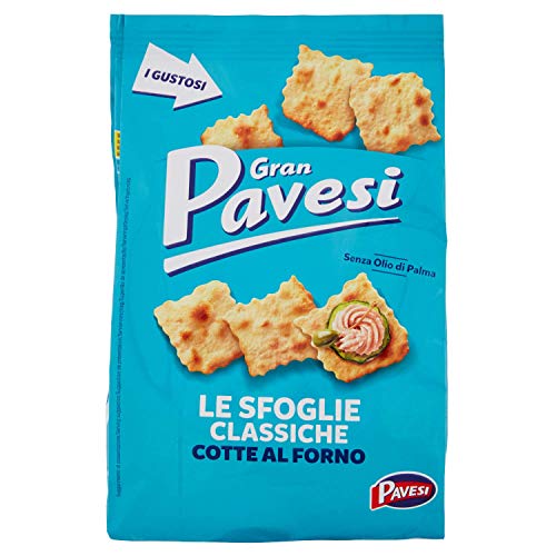 3x Gran Pavesi Sfoglie Classiche Cracker im Ofen gebacken knusprig Salzgebäck snack 160 gr von Pavesi