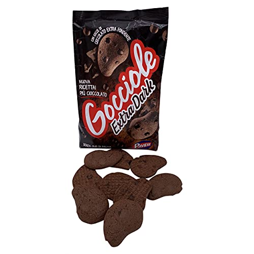 3x Pavesi Kekse Gocciole mit Kakao Extra Dark 400g kuchen cookies biscuits von Pavesi