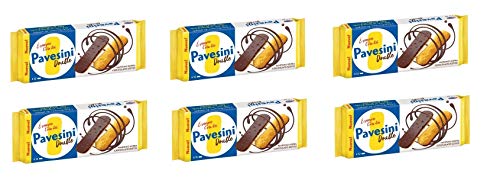 6x Barilla Pavesi Pavesini Double Eier Kekse mit dunkler Schokolade Basis 60g Italienische Kekse Biscuits Cookies 6x Barilla Pavesi Pavesini Double Eier Kekse mit dunkler Schokolade Basis 60g Italienische Kekse Biscuits Cookies von Pavesi