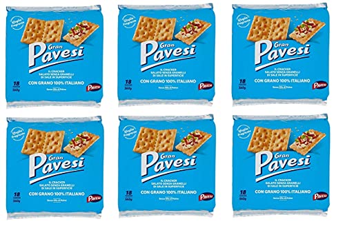 6x Gran Pavesi non salati Crackers ungesalzen 560g kekse gebäck von Pavesi