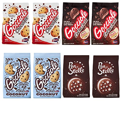6x Pavesi Barilla Kekse Gocciole Testpaket Chocolate Dark Coconut biscuits + 2x Mulino Bianco Pan di stelle 350g 6x Pavesi Barilla Kekse Gocciole Testpaket Chocolate Dark Coconut biscuits + 2x Mulino Bianco Pan di stelle 350g von Pavesi
