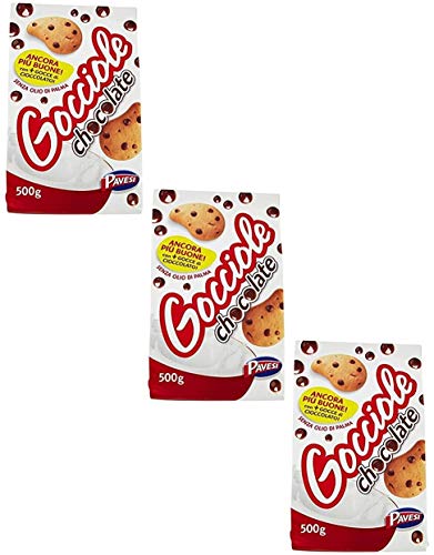 Barilla Pavesi Gocciole Italienische Kekse mit dunkler Schokoladentropfen, 3 Stück Barilla Pavesi Gocciole Italienische Kekse mit dunkler Schokoladentropfen, 3 Stück von Pavesi