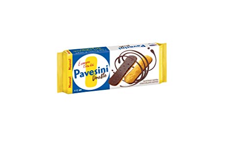 Barilla Pavesi Pavesini Double Eier Kekse mit dunkler Schokolade Basis 60g Italienische Kekse Biscuits Cookies von Pavesi