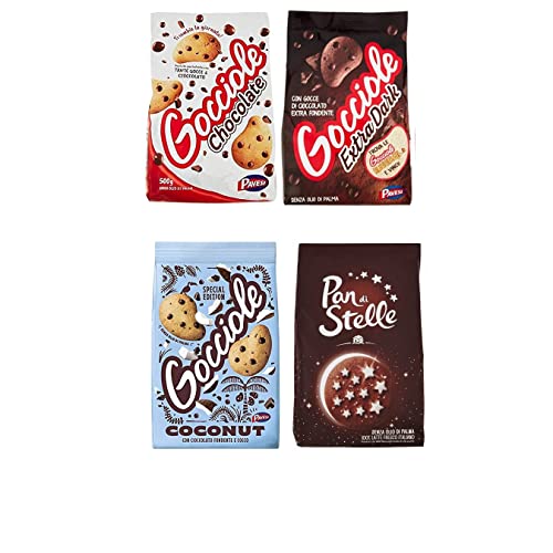 Pavesi Barilla Kekse Gocciole Testpaket Chocolate Dark Coconut biscuits + Mulino Bianco Pan di stelle 350g Pavesi Barilla Kekse Gocciole Testpaket Chocolate Dark Coconut biscuits + Mulino Bianco Pan di stelle 350g von Pavesi
