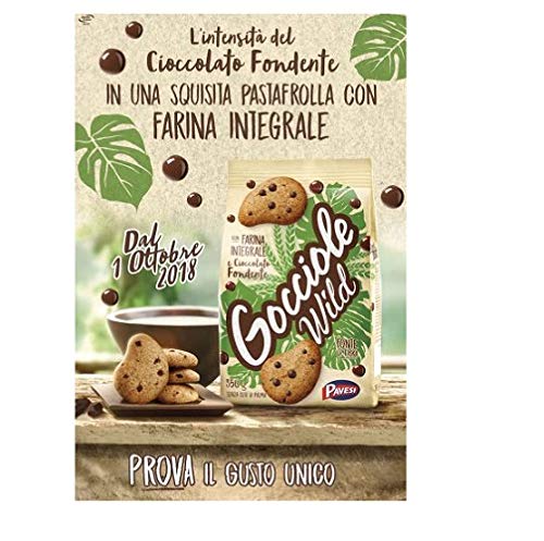 Pavesi Kekse Gocciole Wild Integrali mit Vollkornmehl 350g cookies biscuits von Pavesi