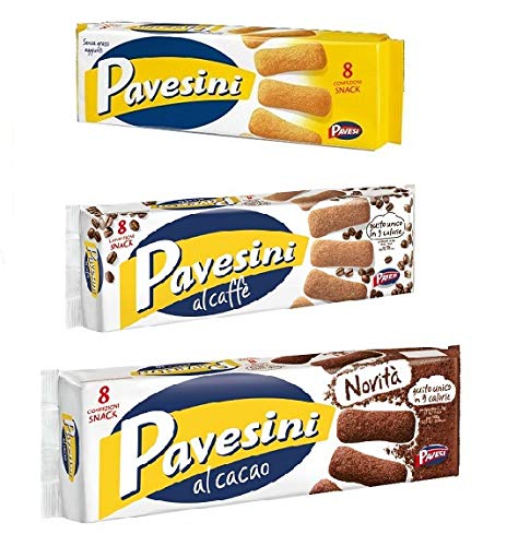 Testpaket Pavesi Pavesini Kekse Biscuits cookies Kakao / Kaffee / snack 3 x 200g von Pavesi