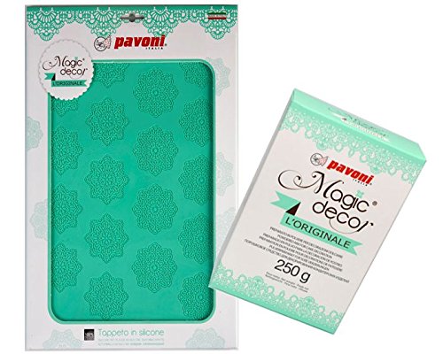 Magic Decor Set 2 tlg., Silikonmatte inkl. 250g Magic Decor Pulver, Pavoni Magic Decor Set 2 tlg., Silikonmatte inkl. 250g Magic Decor Pulver, Pavoni von Pavoni Italia