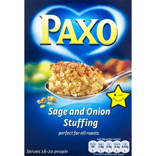 Paxo Sage & Onion Stuffing 340g - Bratenfüllung mit Salbei und Zwiebeln von Paxo