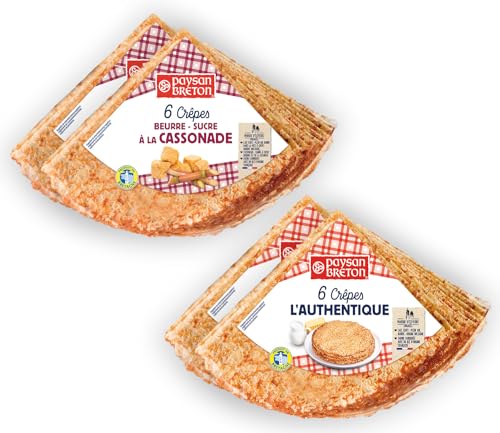 CREPES Nature (2 Beutel) & mit BRAUNZUCKER (2 Beutel) = 4 Beutel mit 6 Crêpes = 24 CREPES Paysan Breton von Paysan Breton
