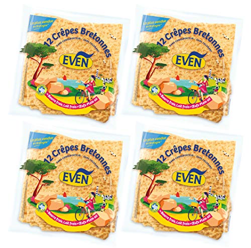 EVEN - Traditionelle bretonische Crêpes - 4 pakete X12 crêpes (48 Pfannkuchen) von Paysan Breton