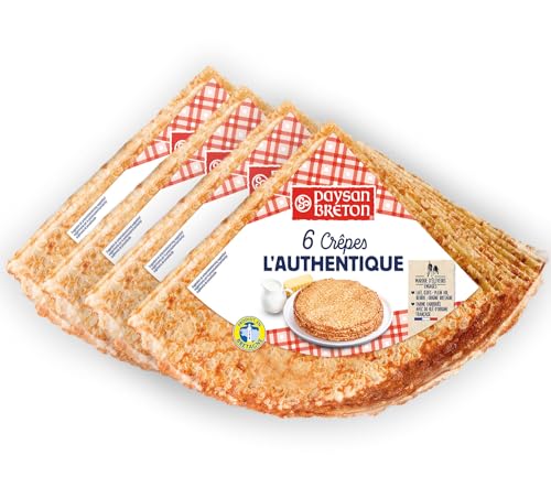 PAYSAN BRETON - 4 Pakete x6 Crêpes Bretonnes NATURE (Crêpes l'Authentique) - 24 Pfannkuchen von Paysan Breton