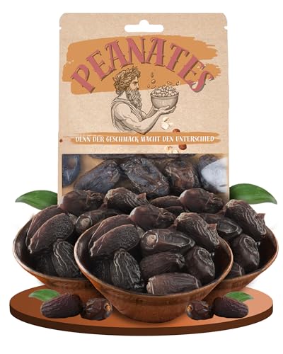 Peanates Medjool Datteln (1000g) – Honig- & Karamellgeschmack – Perfekt als Snack, zum Backen & fürs Müsli – Saftig, weich – Vielseitig verwendbare Trockenfrüchte von Peanates